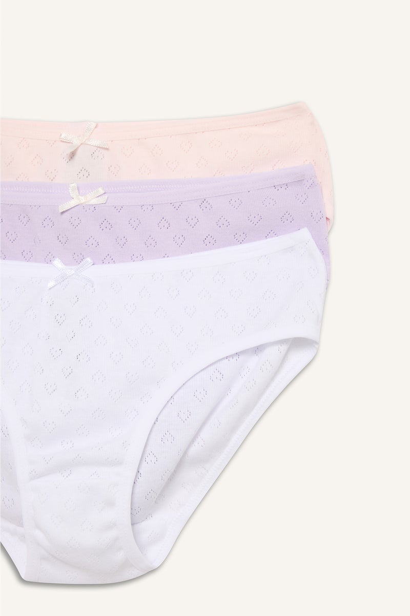 DeFacto Pink Girl Girl Heart Patterned 3 Piece Slip Panties Casual - Image 4